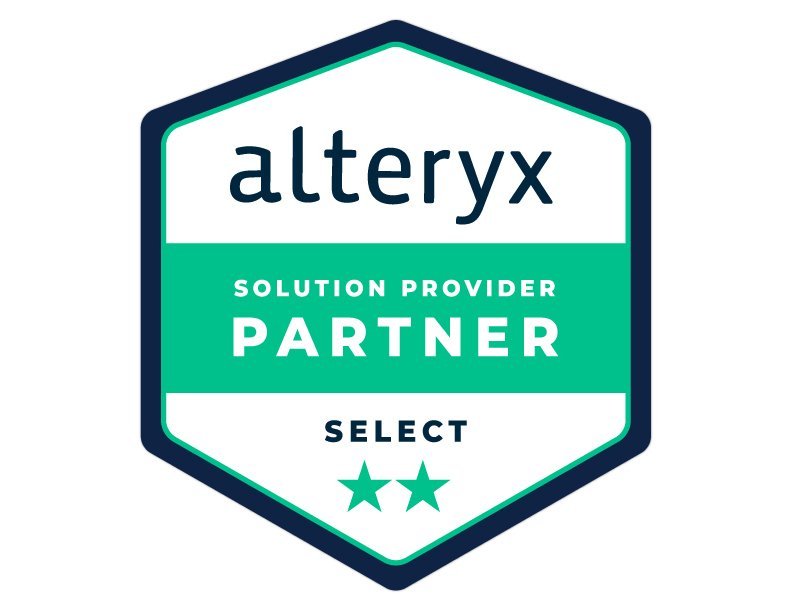 Alteryx Solution Provider Partner Select zwei Sterne Emblem. 